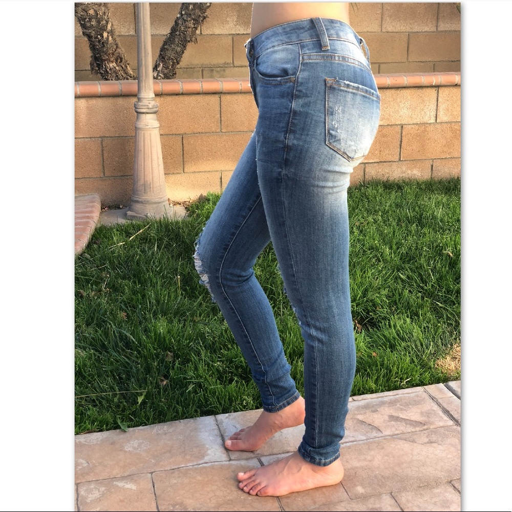 KANCAN Distressed Skinny HP BEST IN JEANS - Picture 3 of 6